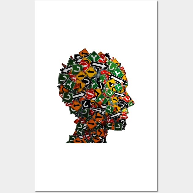 Psychology And Psychiatry Symbol Wall Art by lightidea